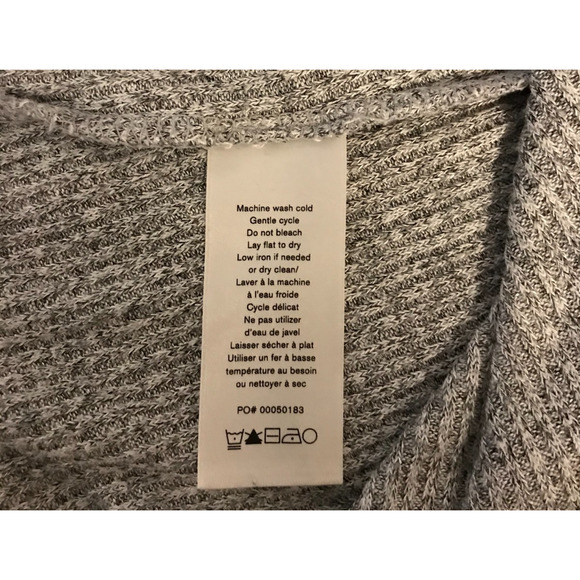 Rag & Bone Women's The Knit Rib Light Gray Hoodie - Size Small - Picture 9 of 10